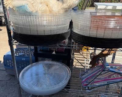 Plastic Serving Trays, Some W/Lids