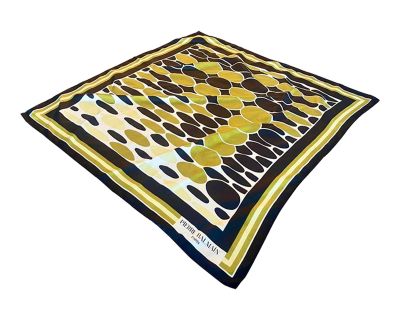 Balmain Vintage Geometric Silk Scarf