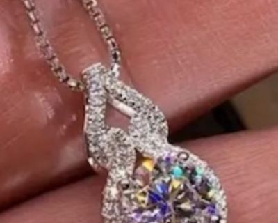 New!  3 Ct. Moissanite Diamond Necklaces!  Layaway!