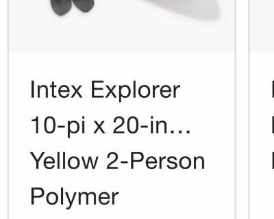 Intex 2 person inflatable kayak.