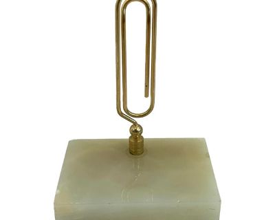 Vintage Gold Paper Lip on Marble Desk Accessory