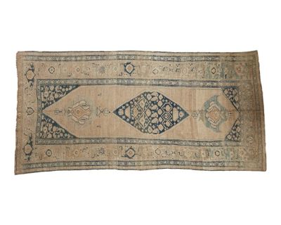 Antique Distressed Kurdish Rug Runner - 5'11" X 11'10"