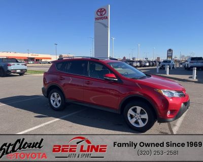 1 previous owner(s). Mileage: 0. SUV. Fuel Type: Gas. One Owner, Clean Carfax, Local Trade In, All Wheel Drive, AWD, Black Cloth. Barcelona Red Metallic 2013 Toyota RAV4 XLE AWD 6-Speed Automatic 2.5L 4-Cylinder DOHC Dual VVT-i Recent Arrival! Odometer is 51049 miles below market average! 22/29 City/Highway MPG Awards: * 2013 IIHS Top Safety Pick * 2013 KBB.com 10 Best Used Compact SUVs Under $...
