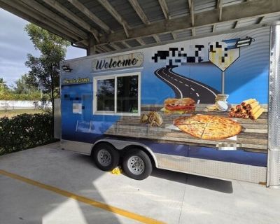 Like New - 2022 8.5' x 16'  Mobile Kitchen Concession Trailer with Pro-Fire Suppression