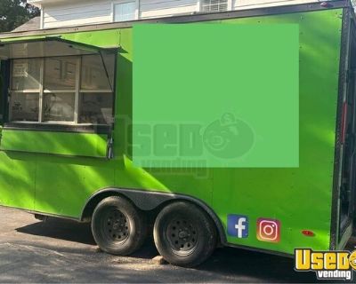 2020 8.5' x 16' Kitchen Food Concession Trailer with Fire Suppression System