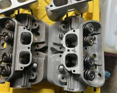 Large ported Comp E heads for Turbo Setup, 54cc combustion, 46 Intake, 37.5 Exhaust. These are cnc ported(large) with cnc match ported intake manifolds.See pics for description and measurements.$2500 obo, will ship on your dime.