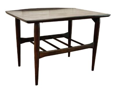 Vintage 1960s ‘Surfboard’ Mid-Century Danish Style Bassett ‘Artisan’ Line Walnut End, Side Table