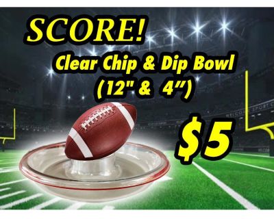 PARTY! Clear Chip (12") & Dip Tray (Dip Bowl) 4")