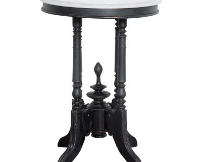 Early 20th Century Antique Marble Top Side Table