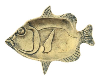 Mid-Century Dayagi-Style Bronze Brass Fish Ashtray Coin Dish