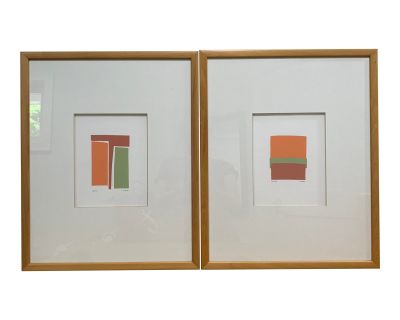 Pair of Contemporary Fine Art Serigraphs, Signed, Matted, and Framed