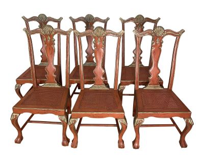 Set of 6 Guild Master Painted Dining Chairs
