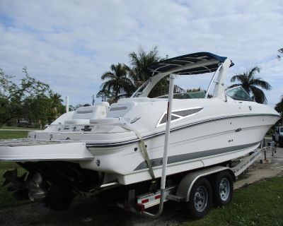 Introducing the 2010 Sea Ray 300 SLX, a meticulously maintained open day boat that's ideal for any water enthusiast. Whether you're into skiing, fishing, diving, or simply unwinding at the sandbar, this vessel has everything you need. It features a head with a shower, a well-equipped galley including a sink and Norcold refrigerator, and ample seating for family and friends. Navigate with ease u...