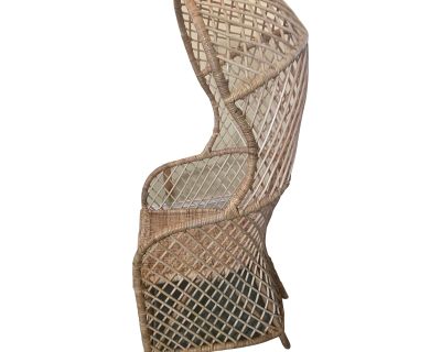 20th Century Dome Hood Rattan Bamboo Chair