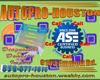 A/C | Engine | Transmission | Electrical | Suspension | Diagnostics and Repair | - -