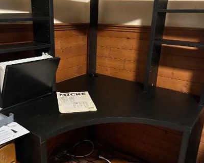 Ikea Mickke Black Corner Desk