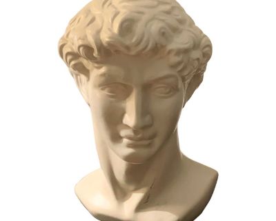 Neoclassical White Ceramic Bust