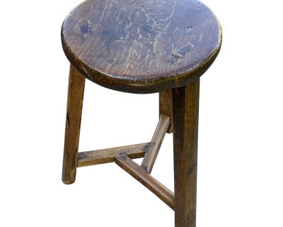 Late 19th Century Antique Qing Elm Craftsman Table Stool