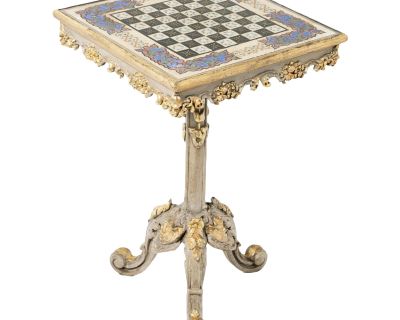 19th Century Italian Painted & Gilt Game Table