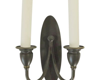 Remains Lighting Bronze W/ Gold Trim Two Arm Lighted Wall Sconce