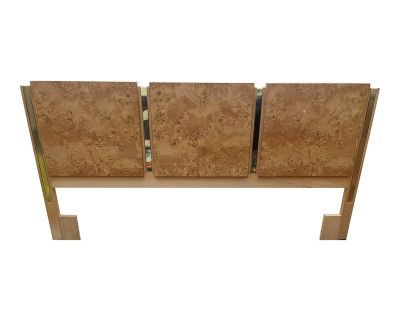 1970s Vintage Thomasville Burlwood Queen Size Headboard