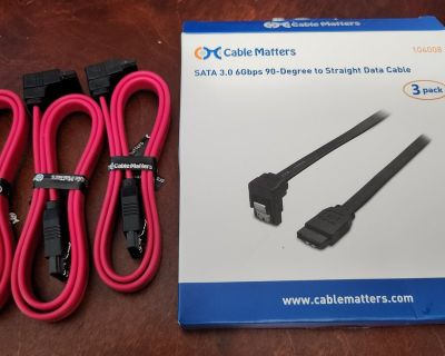 Eight 3.0 SATA Cables for PC - 6Gbps