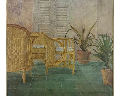 Grand Oil Painting on Canvas by Jaap Schlee (1946-2014) Ca. 1980