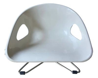1970’s Cosco Mid Century Modern Child’s Adjustable Booster Seat in White.