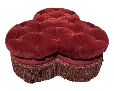 Vintage Clover Leaf Ottoman by Ethan Allen