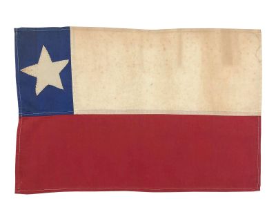 Mini Vintage Handmade Flag of Chile
