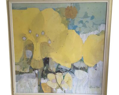 Vintage Mid-Century Artwork Framed Print of a Watercolor Painting After Alexander Ross