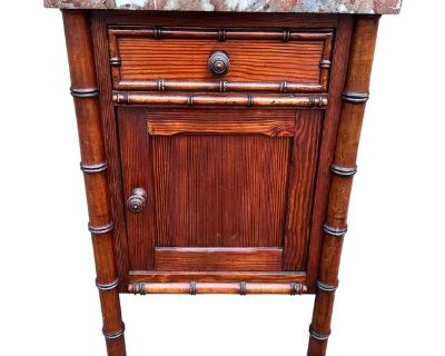 19th Century French Faux Bamboo Cabinet