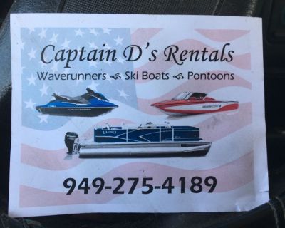 Captain D’s Rentals waverunners, pontoons, ski boats