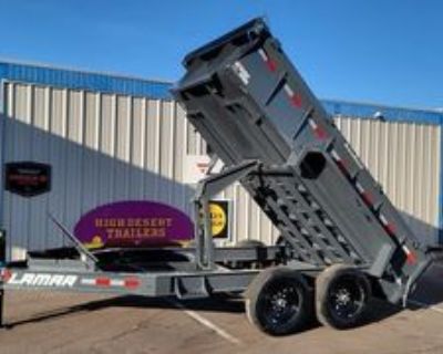 2024 Lamar Trailers 7x14 Scissor Dump- 2' walls- 14k GV