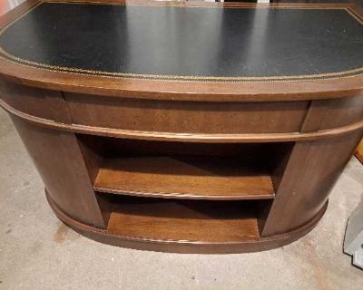 SlighVintageWooden Inlaid Desk