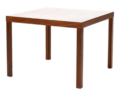 1960s Danish Modern Mid Century Square Teak Square Side Table — Hans Olsen