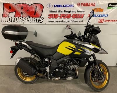 Condition: Used, Make: Suzuki, Model: V-Strom 1000XT, Year: 2018, Color: Champion Yellow, Mileage: 3,400, Dealer: Pro Motorsports, Phone: 319-758-6117. Where the horizon ends, the adventure begins. Introduced in 2002, the V-Strom 1000 expanded the popularity of motorcycles in the adventure-category. When a more proficient V-Strom 1000 ABS debuted in 2014, it was also embraced by riders around t...