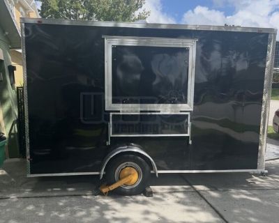 2024 7' x 12' Kitchen Food Concession Trailer Mobile Street Vending Unit