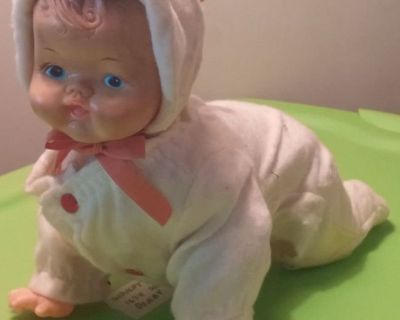 Toy battery oper crawling baby doll