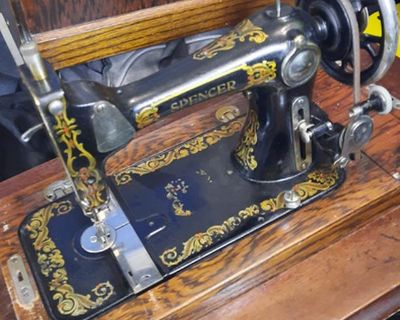1920s Spencer sewing machine and table