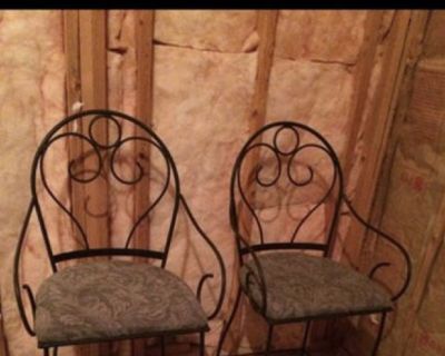 2 barstools raw iron