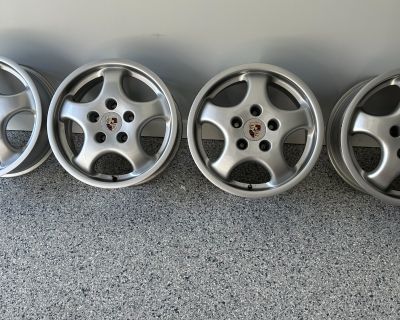 Set of 4 - 17 7 and 17 8 Porsche Cup 1 Wheels by SM - OEM Porsche Part Numbers