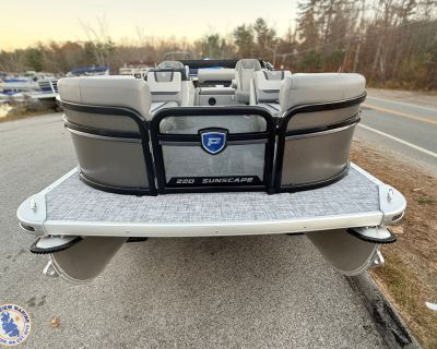 One of the very first Premier Pontoon models to arrive at Lakeview Marine, this 220 RL is ready to redefine your time on the water! The rear lounge easily transforms into a full sunbed, while the spacious bow and portside couches invite everyone to comfortably enjoy the ride. From the fiberglass helm and Wet Sounds audio system to the powered 10' bimini, telescoping 4 wide step ladder and LED d...