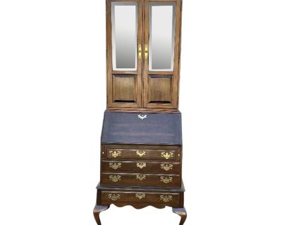 Late 20th Century Ethan Allen Cherry Queen Anne Style Secretary