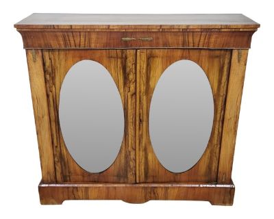 English 19th C Walnut Root Napoleon III Curio Cabinet Display Vitrine