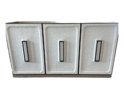 Uttermost/Revelation White Linen 3-Door Cabinet