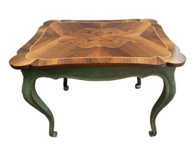 Italian Vintage Coffee Table With Inlay Surface