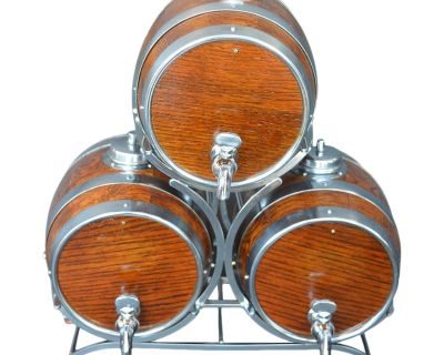 Set of Three Barrel Drink Dispensers by Nelcraft Nottingham