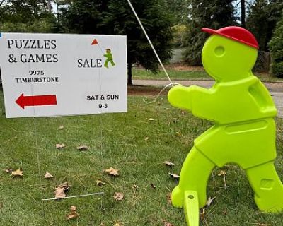 9975 Timberstone Rd, Johns Creek, GA. Lots of quality puzzles and games. Some items are new. Great for Christmas shopping