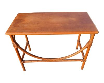 1940s Heywood Wakefield Bamboo and Maple Rectangular Side Table 1940s